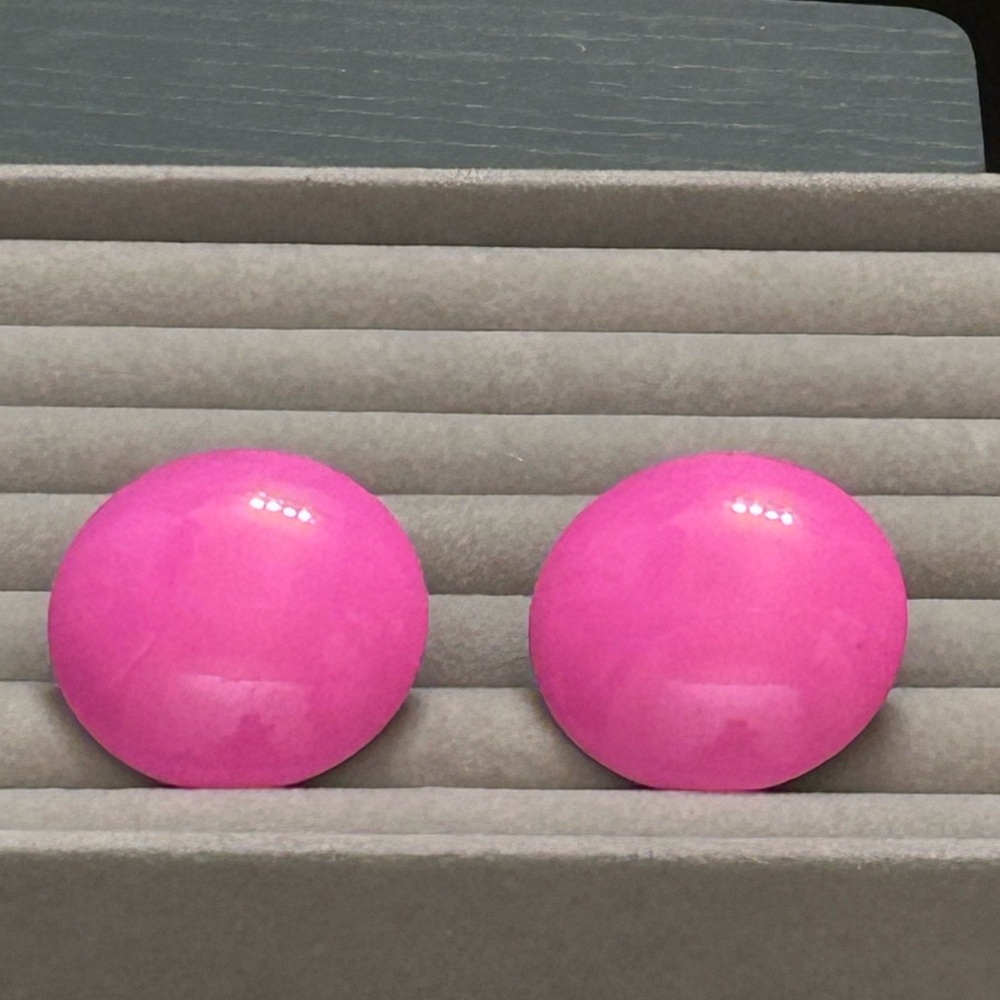 80s Fushia PINK BIG Earrings